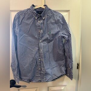 Ralph Lauren Blue and White Checkered Shirt size XL 18/20